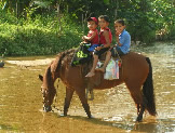 Local children in the river